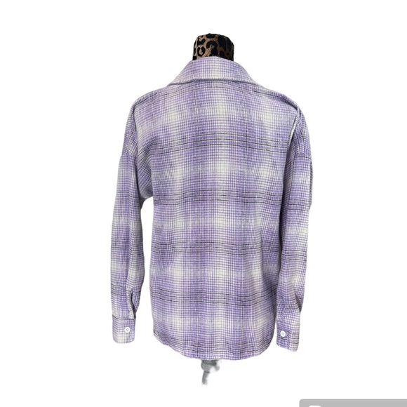 Lovers + Friends Emmy Shacket in Lavender Sz XXS Oversized - Picture 3 of 10